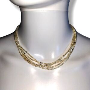 Authentic Vintage 5-Strand Rice Pearl Magnetic Closure Necklace